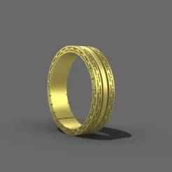 Greek Maze Pattern Ring – 16mm Inner Diameter
