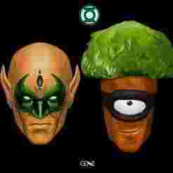 GREEN LANTERNS HEAD / SAAREK AND MEDPHYLL