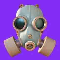 Grey Steampunk Gas Mask