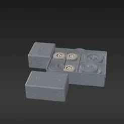 Grimdark Sci-Fi Skirmish Token Set with Storage Organizer