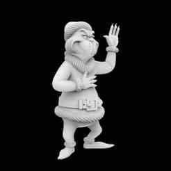 Grinch Santa Outfit Figurine 3D Printable Model