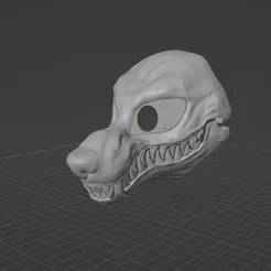 Grinning Canine Fursuit Head Base mask