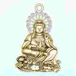 GuanYin pendant - Buddha  pendant - N911910