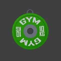 GYM disc keychain
