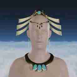 Gyokuyou hairpin, earrings and neck for cosplay