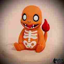 HALLOWEEN CHARMANDER - POKEMON - SKELETON (3MF INCLUDED)