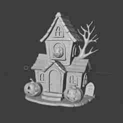 Halloween Haunted Cartoon House 3D STL Model FREE!!