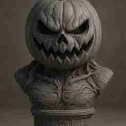 Halloween Pumpkin Bust - 3D Printable Horror Sculpture STL