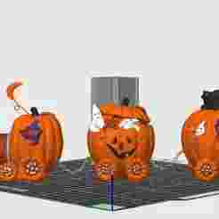 HALLOWEEN PUMPKINS TRAIN CARTS DECORATION