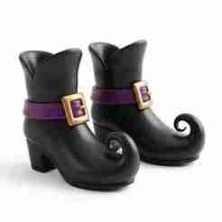 Halloween Witch Boots STL, 3D Print File, Fantasy Shoe Model, Digital Download for Cosplay,Halloween Decor,Digital Download,Buckle 3D Model