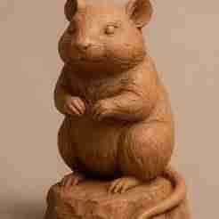 Hamster Sculpture STL File