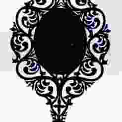 hand miror frame laser cut and 3d printable