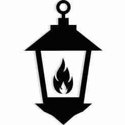 hanging lantern with an eerie flame inside 2 - 2D/3D Wall Art STL+SVG For CNC Router, Plasma, Waterjet, Laser & 3D Printer