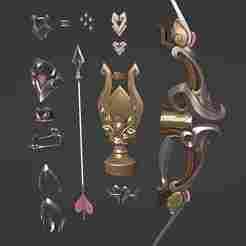 hanzo cupid overwatch 2 prop pack replica cosplay 3d model (stl file) for printing