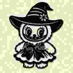 Happy Sweet Labubu Witch Wall Art Home Decor
