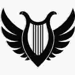 harp with wings forming the frame 1 - 2D/3D Wall Art STL+SVG For CNC Router, Plasma, Waterjet, Laser & 3D Printer