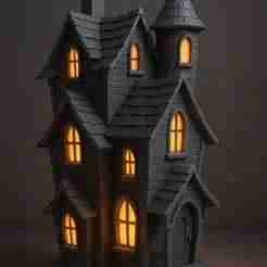 Haunted House Lantern STL