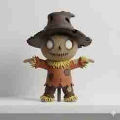🌾 Haunted Scarecrow Funko Pop! - Spooky Field Guardian! (3D Print Ready!) 🎃