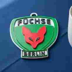 HBL Füchse Berlin keychain badge color printable and renderable