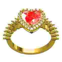 Heart Cut Diamond Halo Wedding Ring