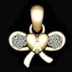 Heart Design "A" Pendant 3D Printable Model