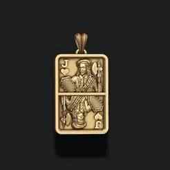 Heart Jack playing card pendant light 3D print model