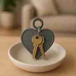 ❤️🔑 Heart Key Ring with Grip