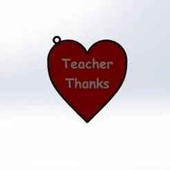 Heart Keychain - Teacher Thanks