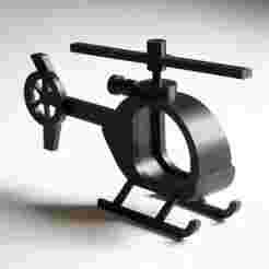 Helicopter Showpiece 3D Print – Modern Decorative Display Model