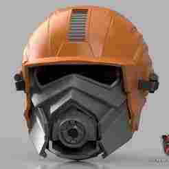Helldivers 2 - I-92 Fire Fighter Helmet Cosplay 1:1 Replica