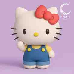 Hello Kitty cartoon style 3D STL - Kawaii Sanrio collectible figure