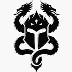 helmet with horns forming intertwining dragons 4 - 2D/3D Wall Art STL+SVG For CNC Router, Plasma, Waterjet, Laser & 3D Printer