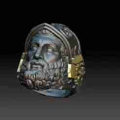 Hephaestus Ring – Greek God of Fire and Forge (Size 60)
