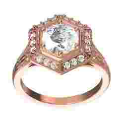 Hexagonal Shaped Art Deco Ring