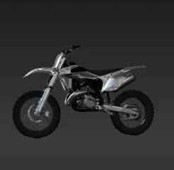 High-Detail Motocross Bike - 1:12 Scale Display Model for Painting