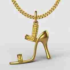 high heel pendant charm