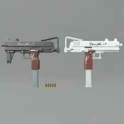 Honkai Star Rail Kafka Submachine guns. Video game, props, cosplay