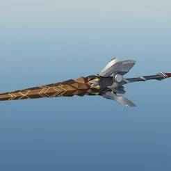 Honkai Star Rail Stelle/Caelus  Path of Preservation Lance Weapon model 3d print