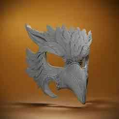 Horned Owl Inspired Mask/Wall Art
