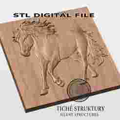 Horse – Dynamic Relief – 3D STL Model
