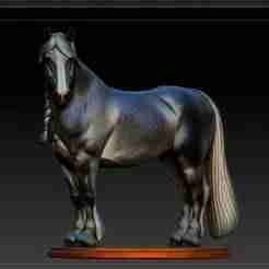 horse sculpture v9(Percheron)