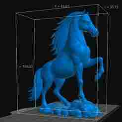 Horse with one leg raised
