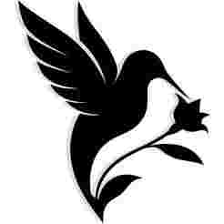 hummingbird feeding from a flower that loops into its wing 1 - 2D/3D Wall Art STL+SVG For CNC Router, Plasma, Waterjet, Laser & 3D Printer