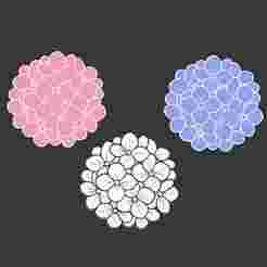 Hydrangea Keychain