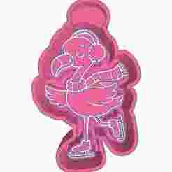 Ice Skating Flamingo Freshie STL