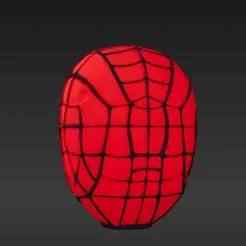 Iconic Red Web Pattern Mask - Mini Superhero Inspired Keyring Accessory