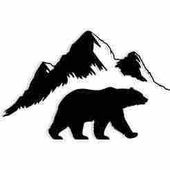 icy landscape with peaks forming the silhouette of a polar bear 1 - 2D/3D Wall Art STL+SVG For CNC Router, Plasma, Waterjet, Laser & 3D Printer