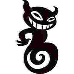 imp grinning with its tail forming a devilish spiral 1 - 2D/3D Wall Art STL+SVG For CNC Router, Plasma, Waterjet, Laser & 3D Printer
