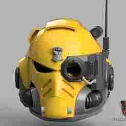 Imperial Fists Operator Champion Space Marine 2 Helmet 1:1 Cosplay Replica