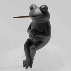 INCENSE HOLDER TOAD FIGURINE